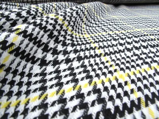 Kostýmovka elastická káro Prince de Galles/bielo- žlto- čierna