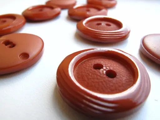 Gombík dvojdierkový kruh ryhovaný 26mm/škoricový
