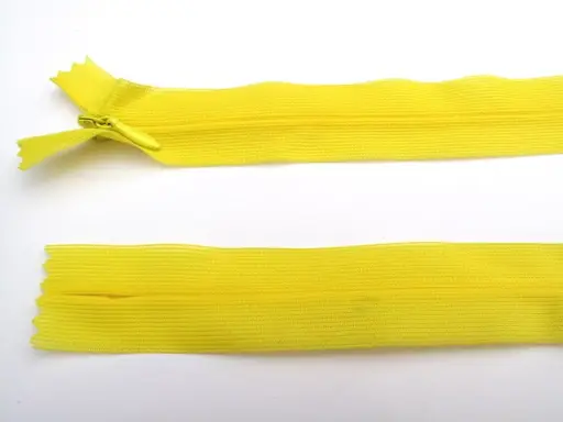 Zips skrytý dederón 45cm/žltý banánový