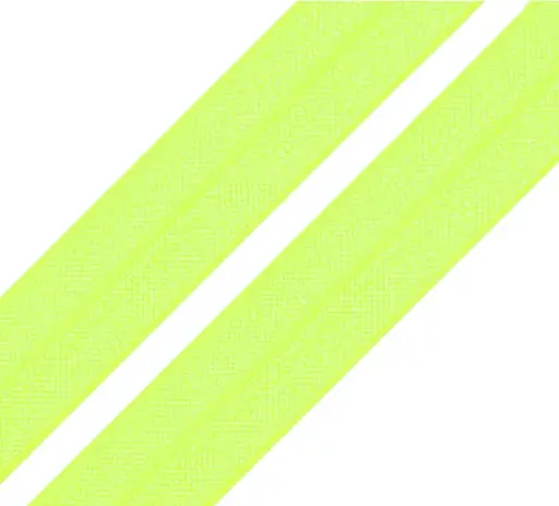 Šikmý prúžok elastický lesklý 18mm/zelenožltý