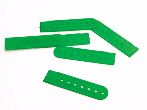 Zapínanie na šiltovky plastové posuvné 2x20x80mm/hráškové zelené