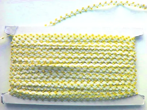 Hadovka dvojfarebná 6mm/žltobiela