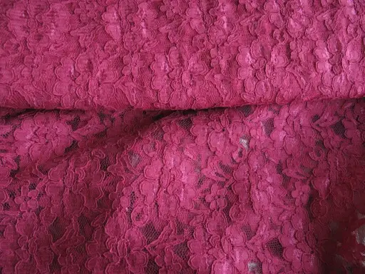 Krajka elastická nylon kvety/cyklaménová