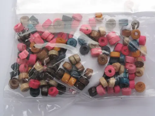 Korálky drevené valčeky 3mmx 3g/farebný mix