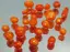 Korálky korál nepravidelný ovál 3mmx 10g/oranžové