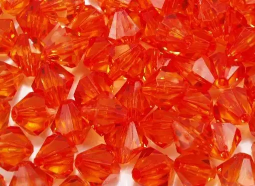Korálky plastové slniečka 13x13mmx 100ks/oranžové