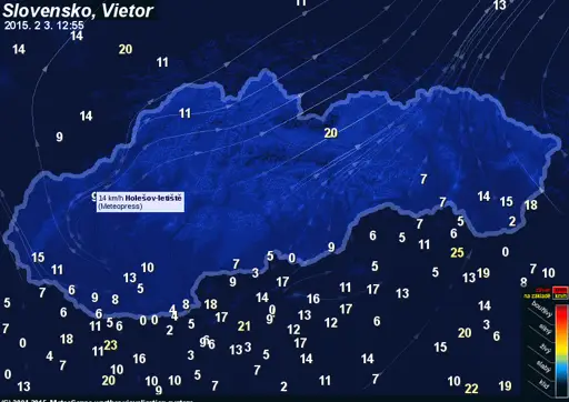 Veterná mapa Slovenska