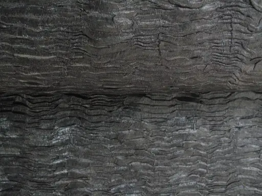 Taft pevný plisé Perla krokodile/striebornodymový