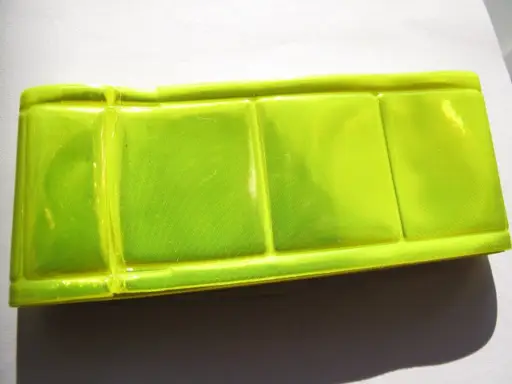 Reflexná páska plastická 37mmx1m/žltozelená