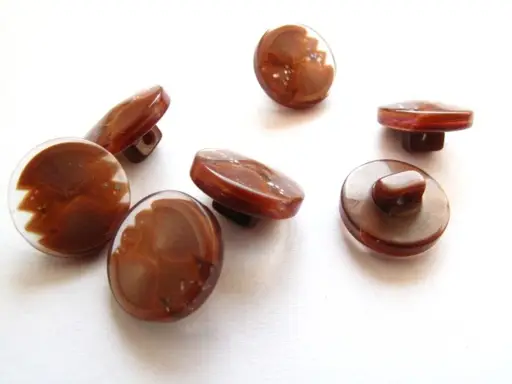 Gombík SP glitre 14mm/karamel tmavý