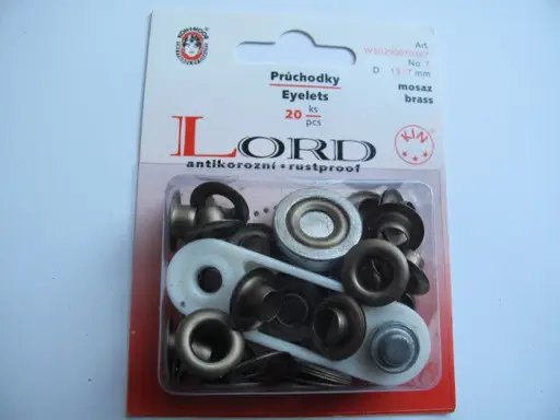 Spevňovač otvorov v kartóne 7x5x13mm/staromosadz