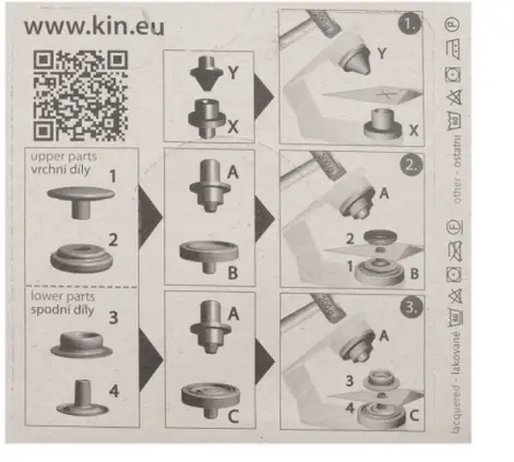 Kovové cvoky nitovacie v kartóne 15mmx 10ks/nikel