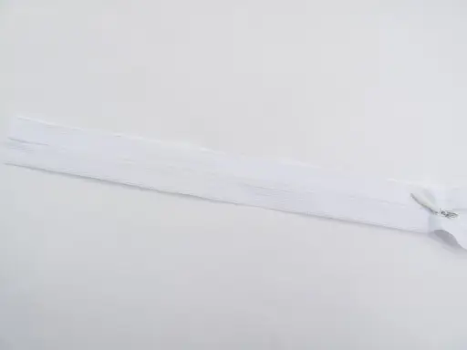 Zips skrytý dederón 18cm/biely
