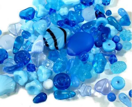 Korálky sklenené Ramš 50g/modré