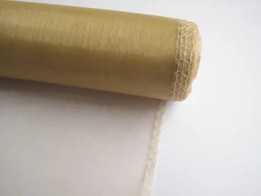 Organza jednofarebná obšitá 38cmx9m/béžová