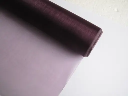 Organza jednofarebná rezaná 37cmx9m/bordovofialová tmavá