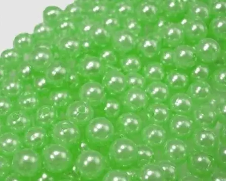 Korálky plastové voskované guličky 8mmx 50g/zelené svetlé