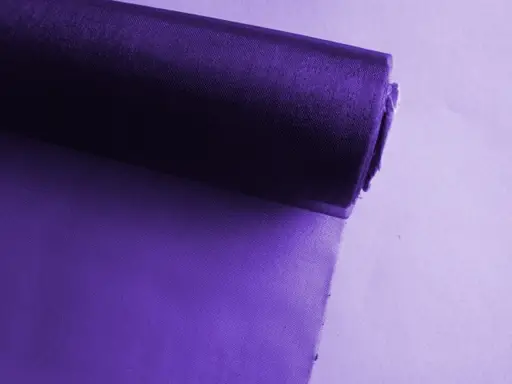 Organza jednofarebná rezaná 37cmx9m/purpurová fialová