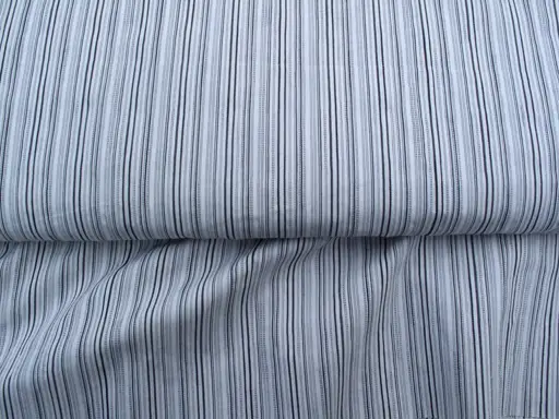 Plátno Bavlna elastické Vincent pruh/čierno- biele
