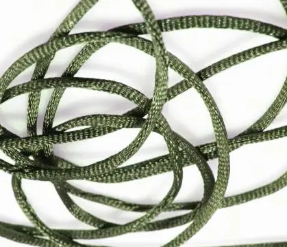 Šnúra saténová korzetová 2mm/army zelená