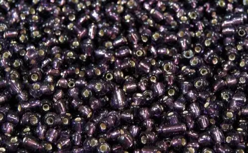 Korálky sklenené rokajl 4mmx 50g/tmavofialové
