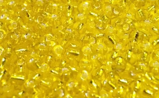 Korálky sklenené rokajl 4mmx 50g/žlté