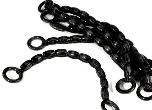 Rúčky z drevených valčekov 41cmx 1pár/čierne