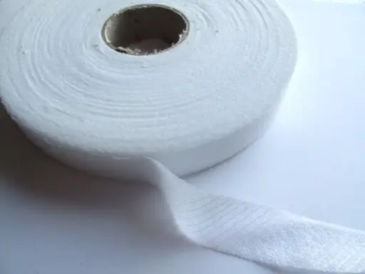 Vlizelínový šikmý pásik nažehľovací 20mmx 10m/biely
