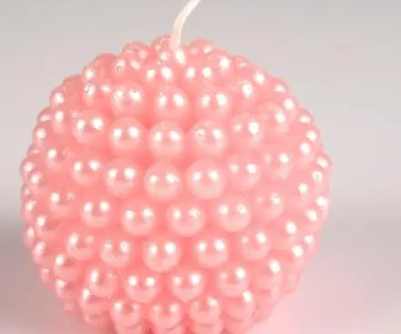 Sviečka dekoračná pearl 80mm/ružová