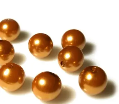 Korálky plastové guličky voskované 15mmx10g/tehlové