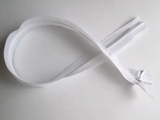 Zips skrytý dederón 40cm/biely