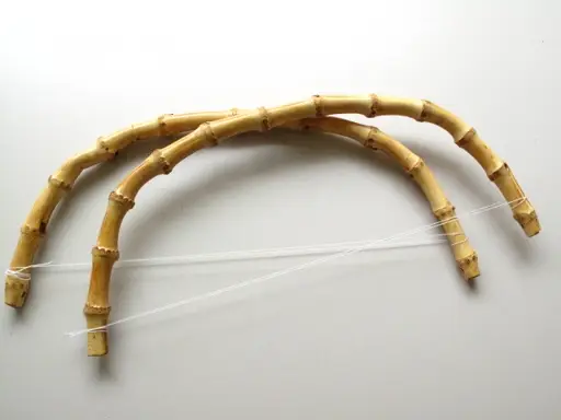 Rúčky bambusové veľké oblúky 31x14cmx 1pár/béžové