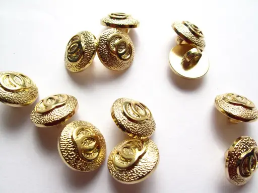 Gombík SP symboly kruhy 15mm/zlatý