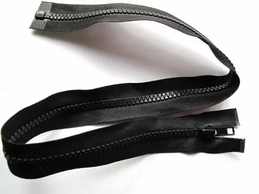 Zips kostený deliteľný 40cm/čierny