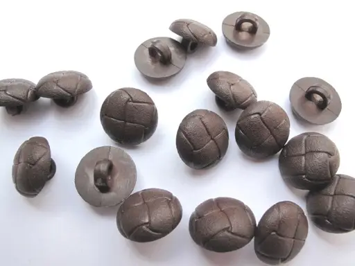 Gombík SP polguľa Hubert 15mm/hnedý kapučino tmavší