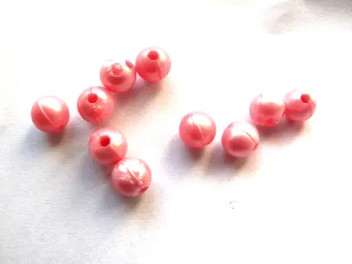 Korálky plastové aranžovacie guličky 7mmx 20ks/ružové