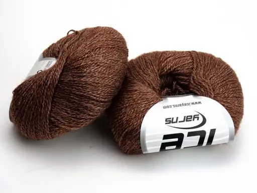 Pletacia priadza Ice Silk Merino 51454/čokoládový hnedý melír