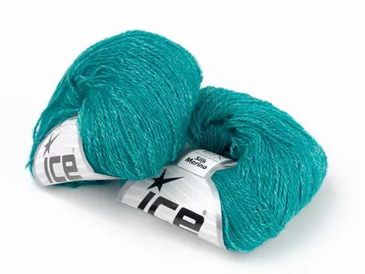 Pletacia priadza Ice Silk Merino 51458/smaragdový zelený melír