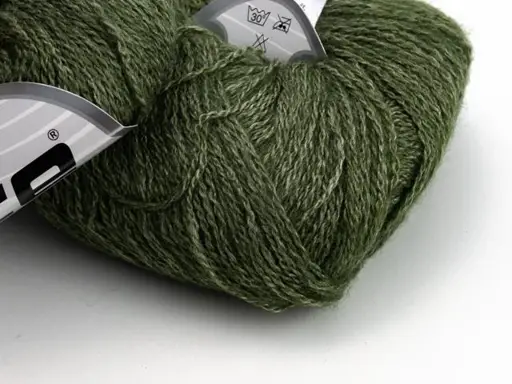 Pletacia priadza Ice Silk Merino 57858/army zelený melír