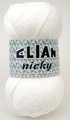 Pletacia priadza Elian nicky 208/biela