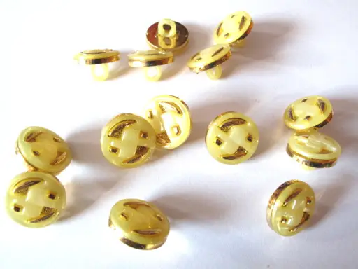 Gombík detský SP 14mmx 10ks /zlato- žltý