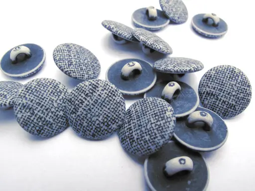 Gombík SP hladký dizajn jeans 16mm/tmavomodrý