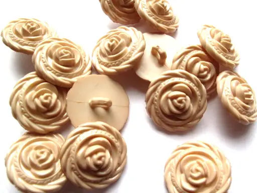 Gombík SP kvet ruža 21mm/béžový