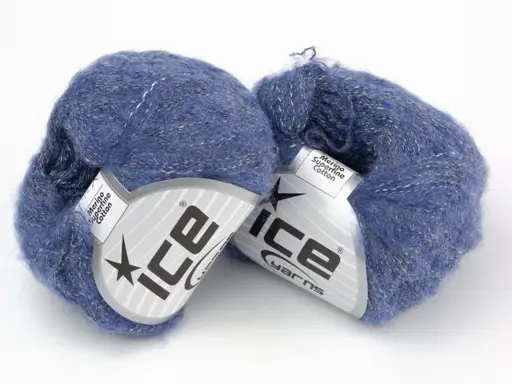 Pletacia priadza Ice Merino Superfine Cotton melanž 67436/bielo- indigo modrá