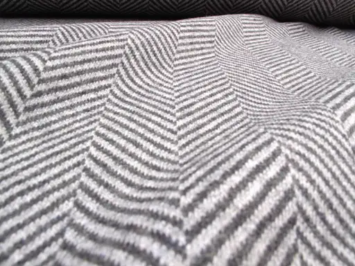 Kabátovina vlnená elastická rybia kosť 20075/čierno- šedá