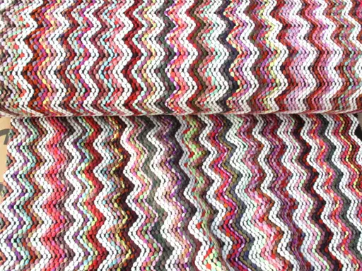 Kabátovina vlna zmes vlnovky bodkované/multicolor