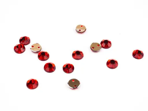 Kamienky našívacie plastové krúžky 6,5mmx 20ks/vínové červené