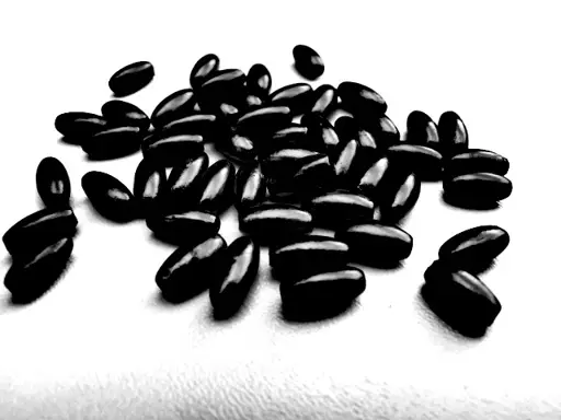 Korálky plastové voskované ryža 3x8mmx 20g/čierne