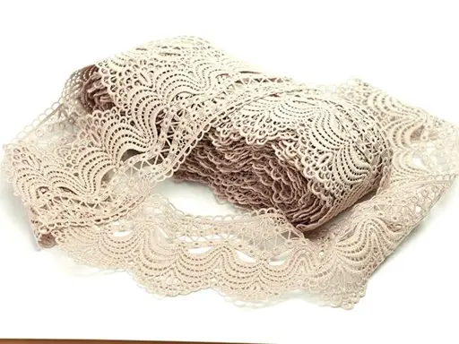 Krajka vzdušná vlnky 90mm/béžová