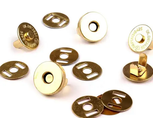 Zapínanie na tašky magnet 15mm/zlaté